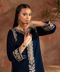 Embroidered Velvet Shirt - Kross Kulture