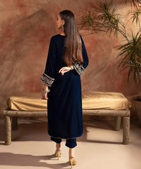 Embroidered Velvet Shirt - Kross Kulture