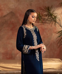 Embroidered Velvet Shirt - Kross Kulture