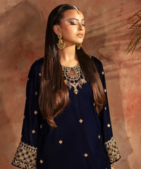 Embroidered Velvet Shirt - Kross Kulture