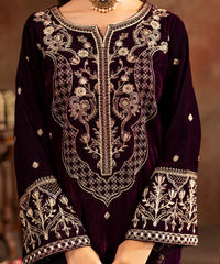 Embroidered Velvet Shirt - Kross Kulture