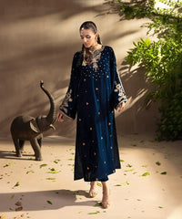 2PC - Embroidered Velvet Suit - Kross Kulture