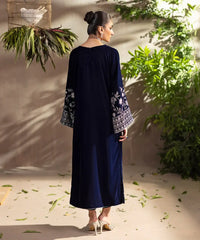 2PC - Embroidered Velvet Suit - Kross Kulture