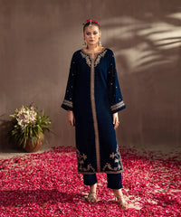 Embroidered Velvet Shirt - Kross Kulture