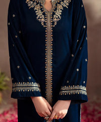 Embroidered Velvet Shirt - Kross Kulture
