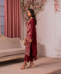 3PC - Embroidered Viscose Suit - Kross Kulture