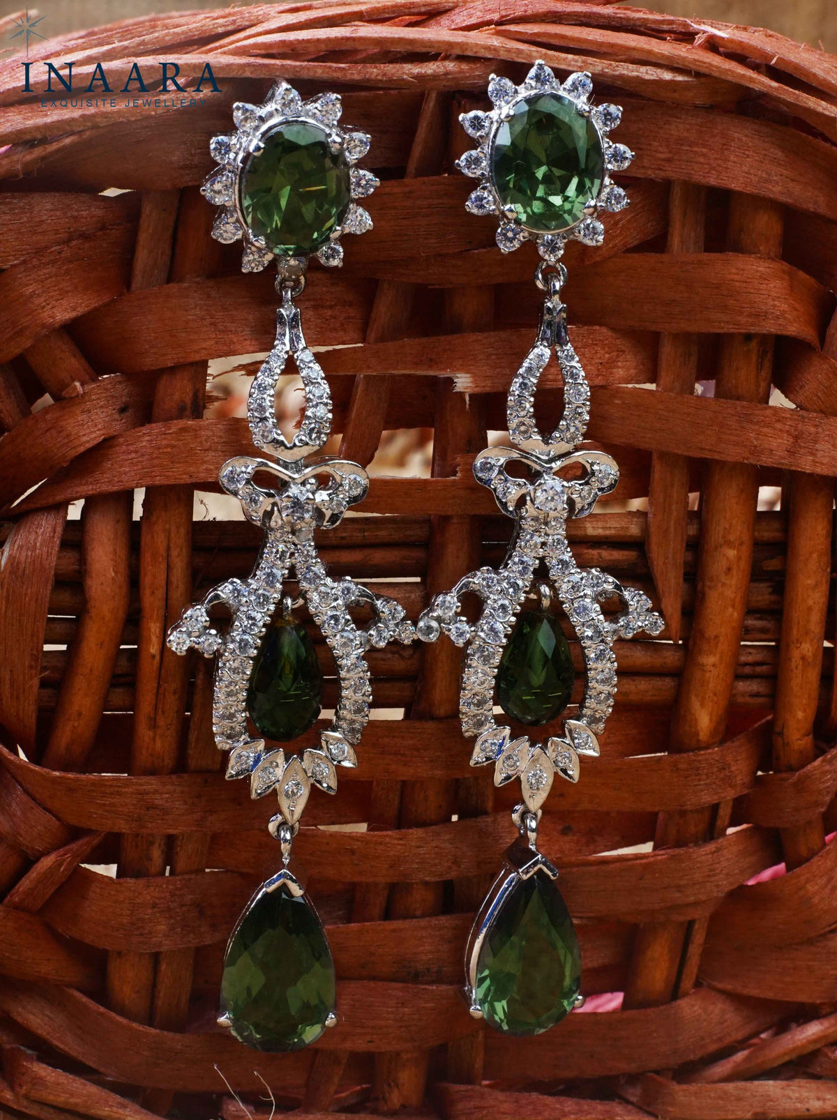 Green Drop Earrings