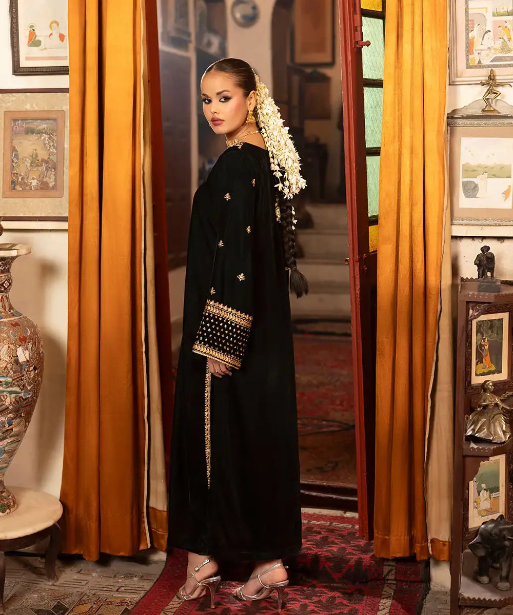 Embroidered Velvet Shirt - Kross Kulture