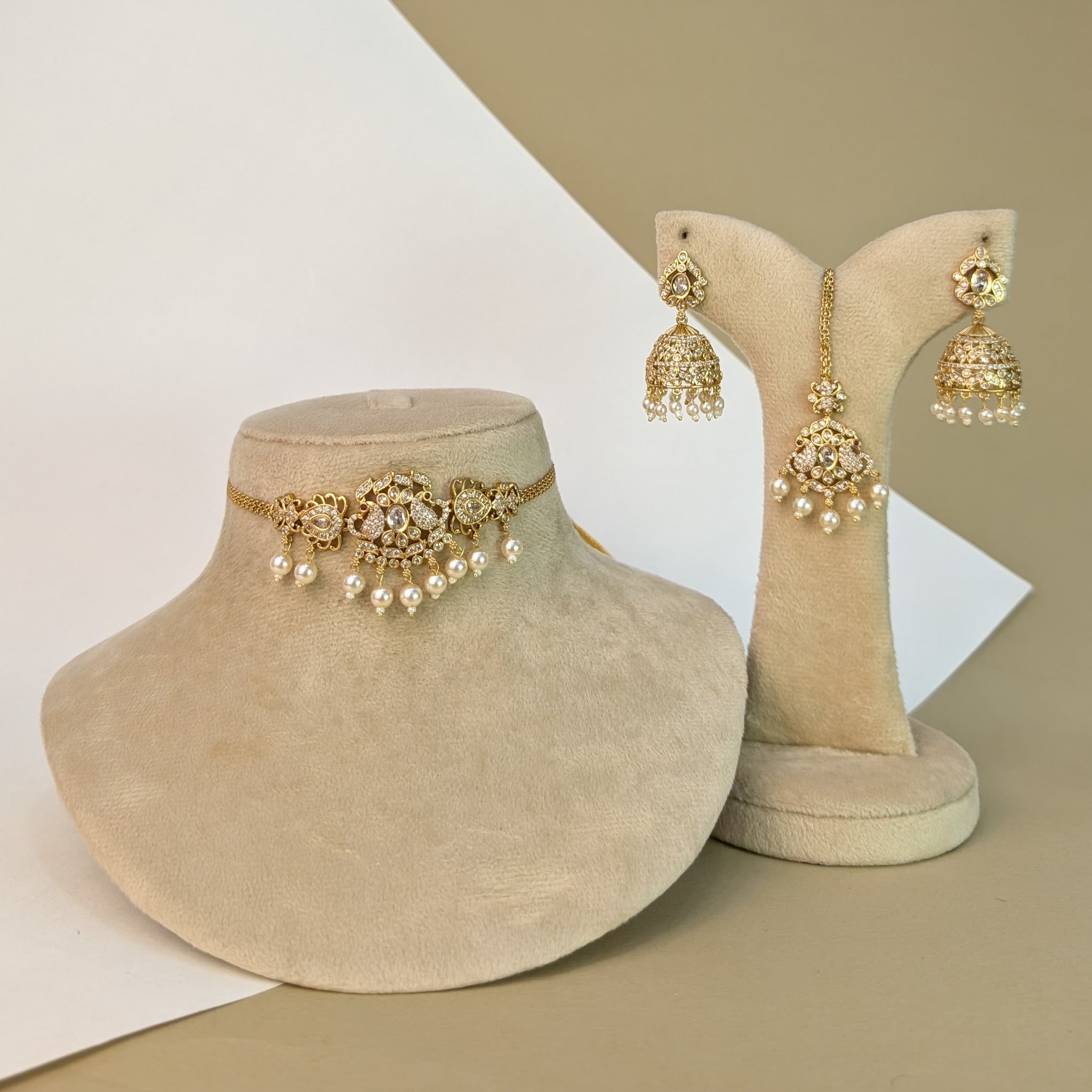 Nandi Bull South Rajwadi Necklace Set