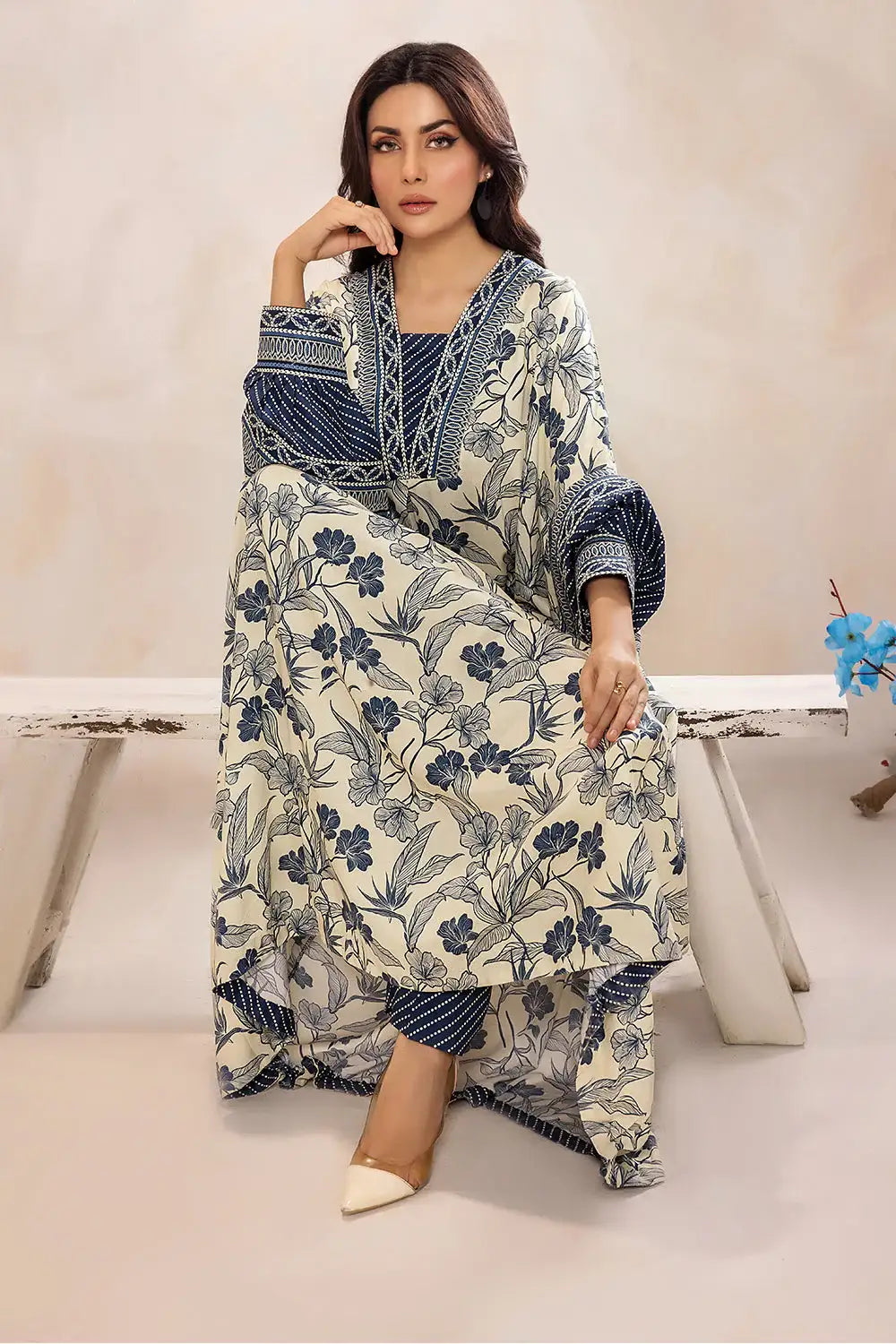 Safwa | Pure Eclipse – 2PC Printed Viscose Ready to Wear (P000649) - Mmall
