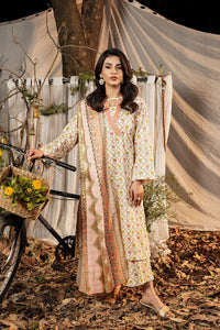 Safwa | Peach Gleam – 3PC Printed Lawn Ready to Wear (P000519) - Mmall