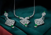 Baguette Emerald Necklace Set