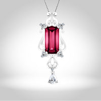 Synthetic Tourmaline Pendant Set