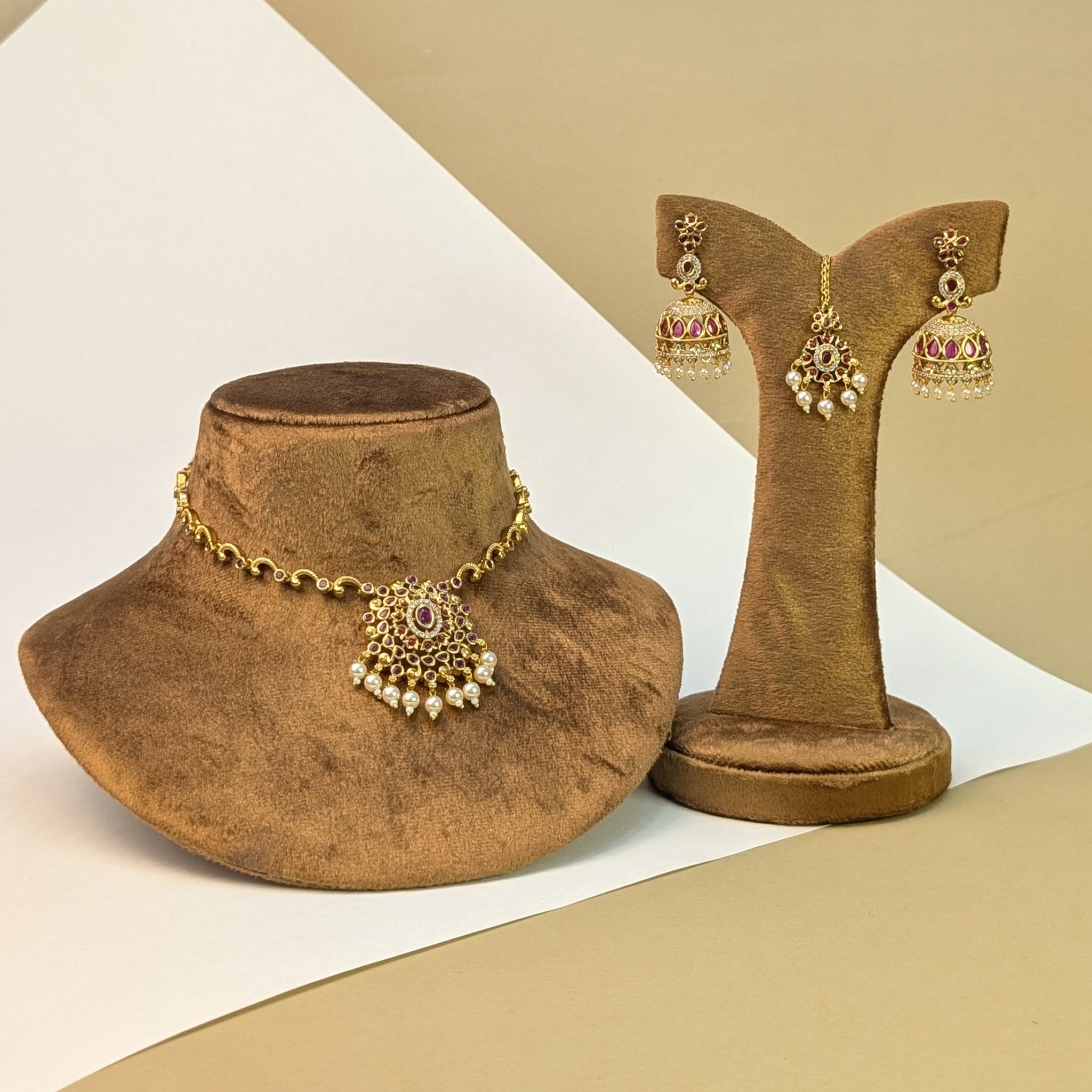 Kasu Malai South Indian Rajwadi Necklace Set
