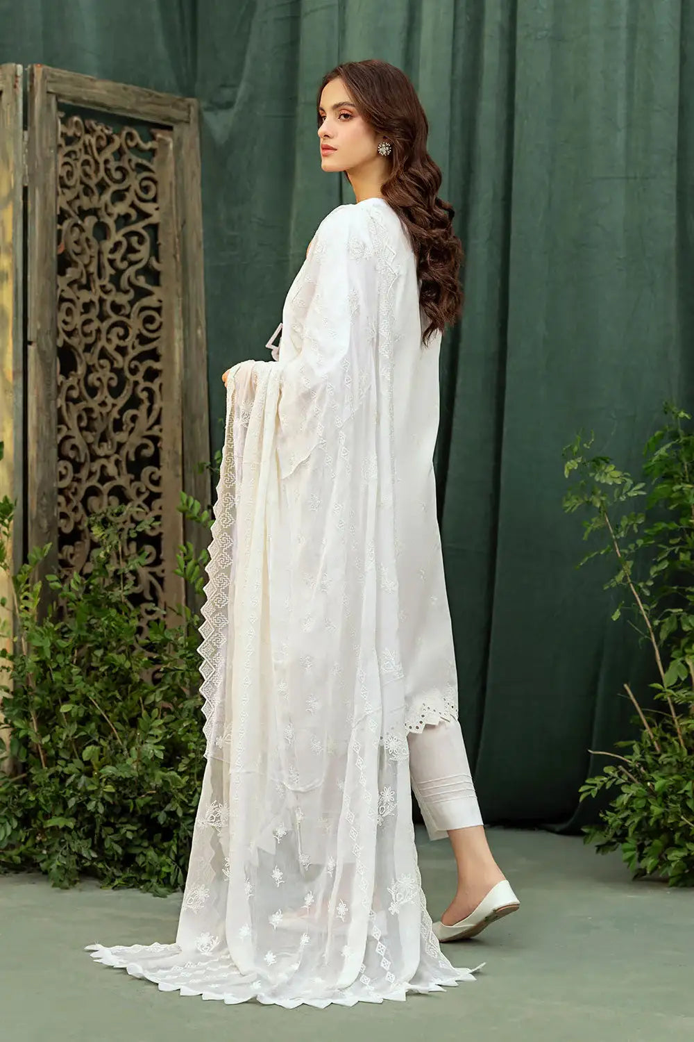 Safwa | Moonlit Veil - 3PC Unstitched Suit (ARK04) - Mmall