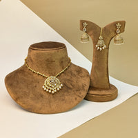 Floral Kemp South Indian Rajwadi Necklace Set