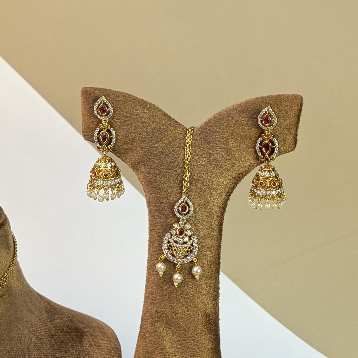 Lakshmi Temple South Indian Rajwadi Necklace Set