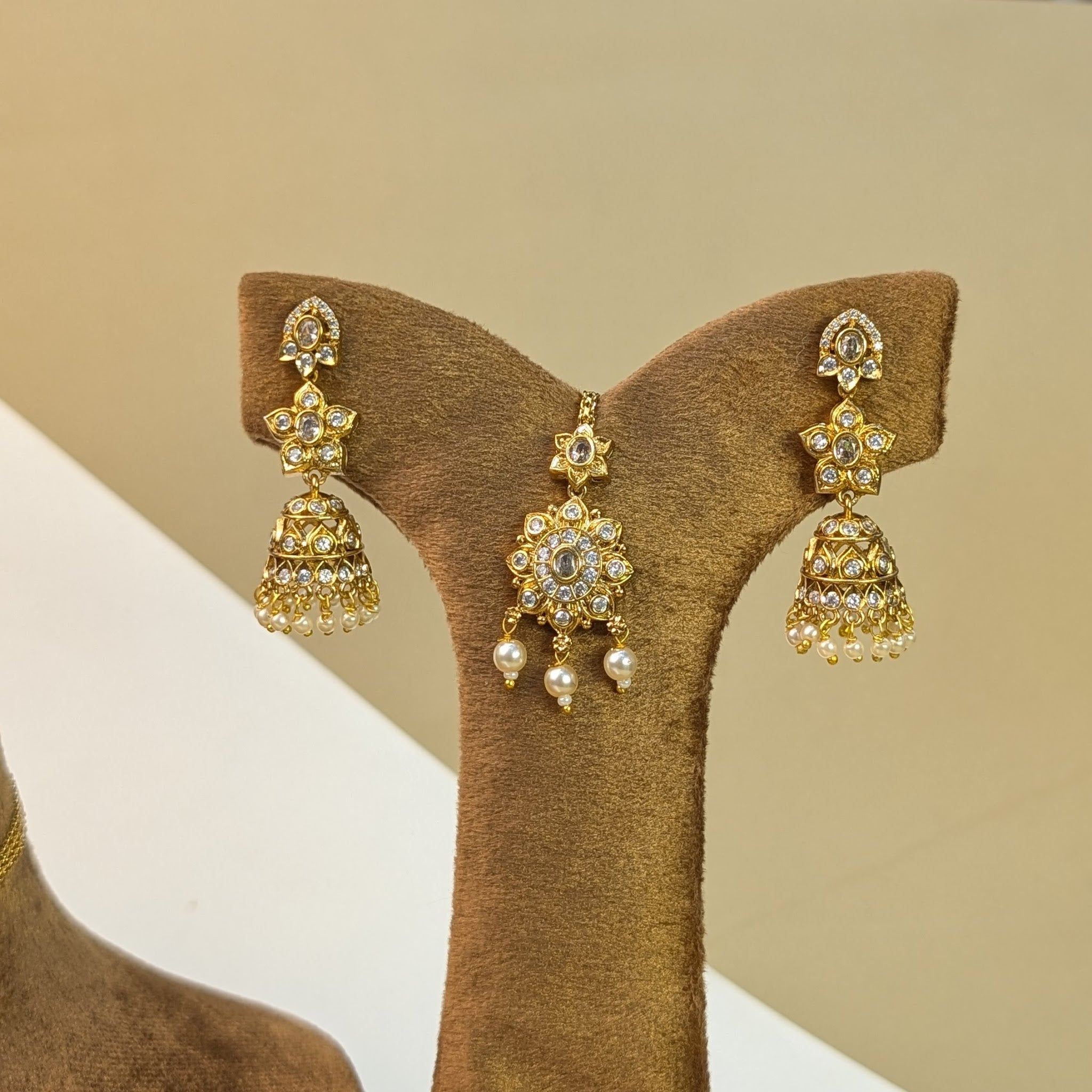 Long Haram South Indian Rajwadi Necklace Set