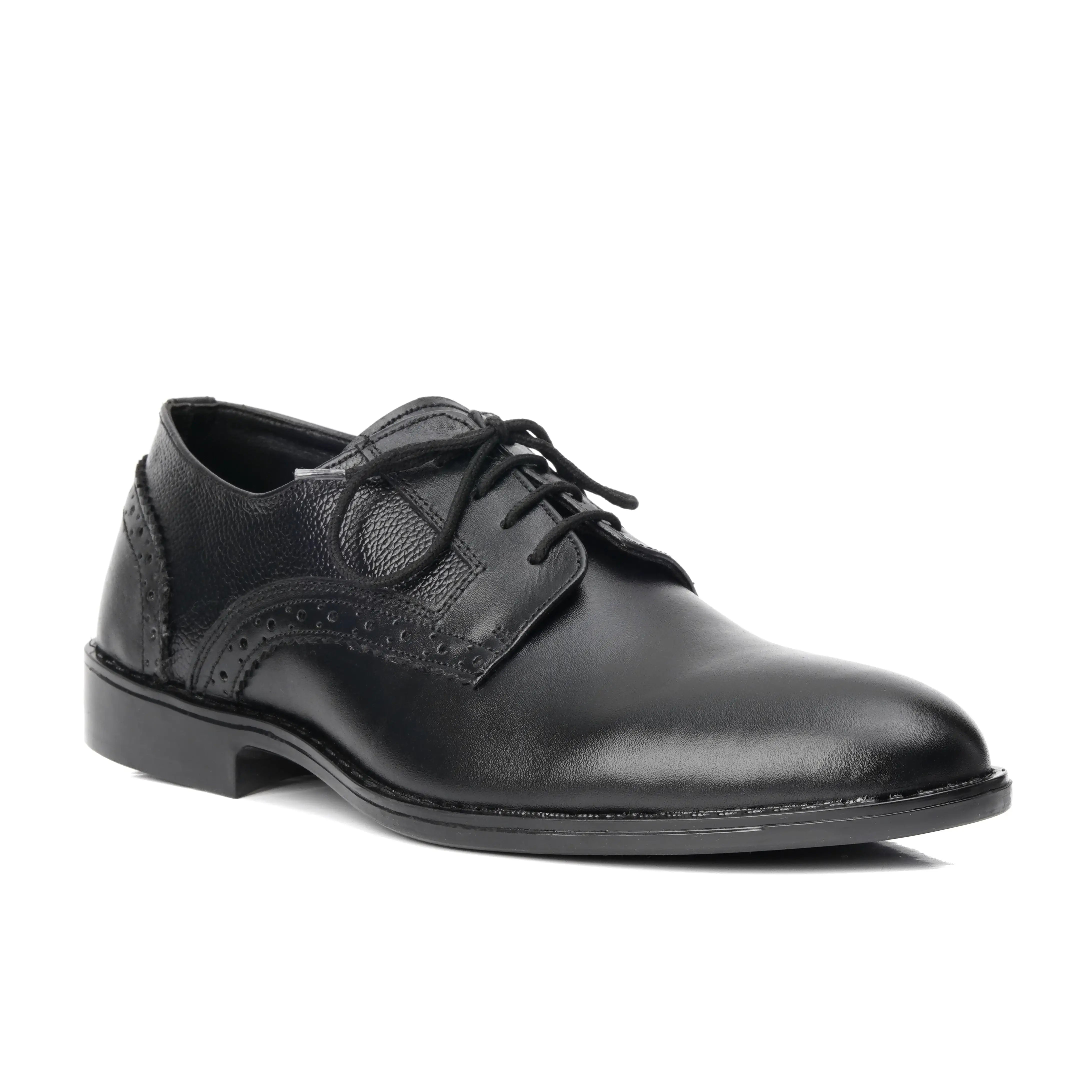3006-Black Derby Soft Leather - DeVogue