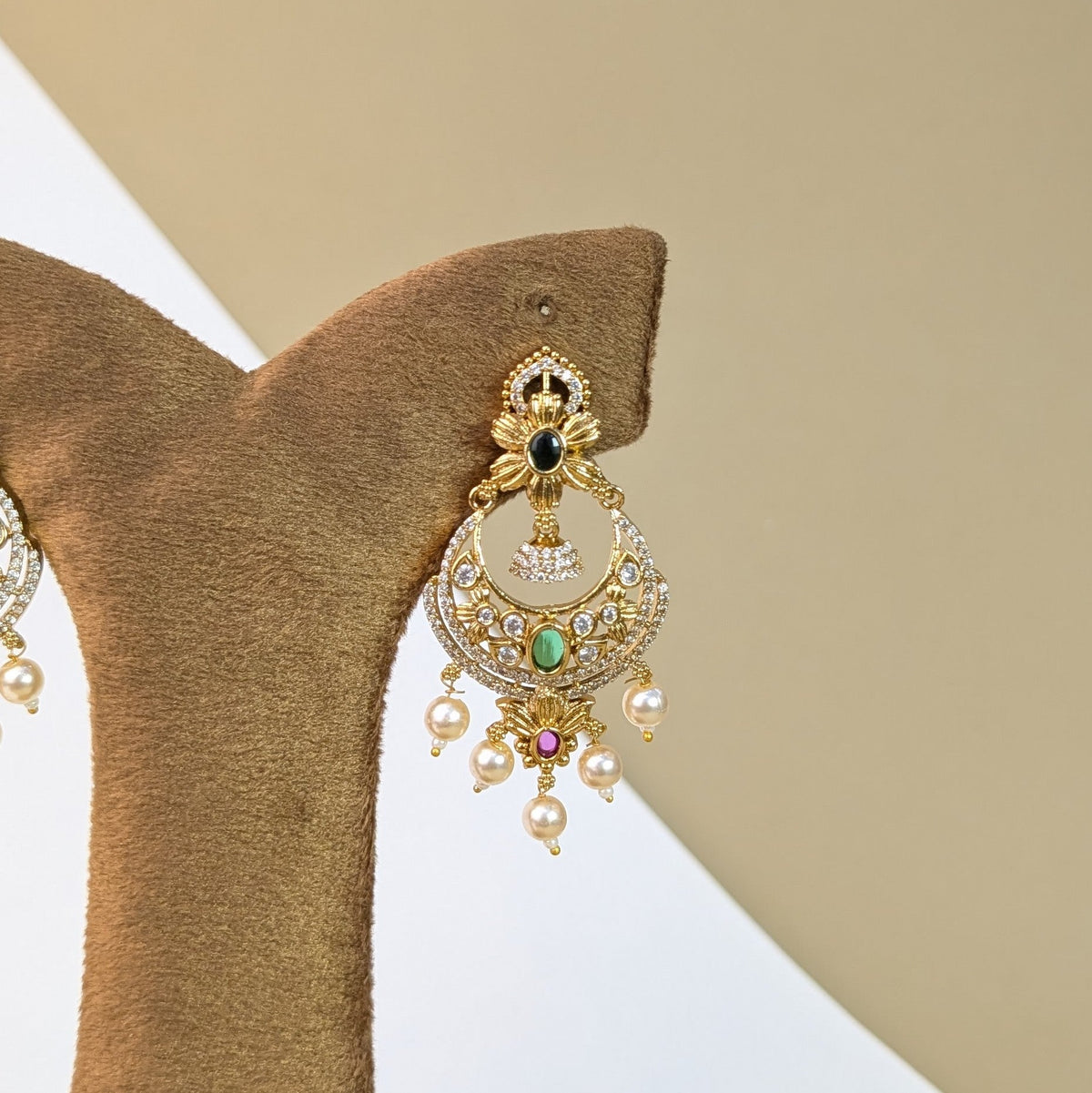 Toran Leaf Stone Earrings