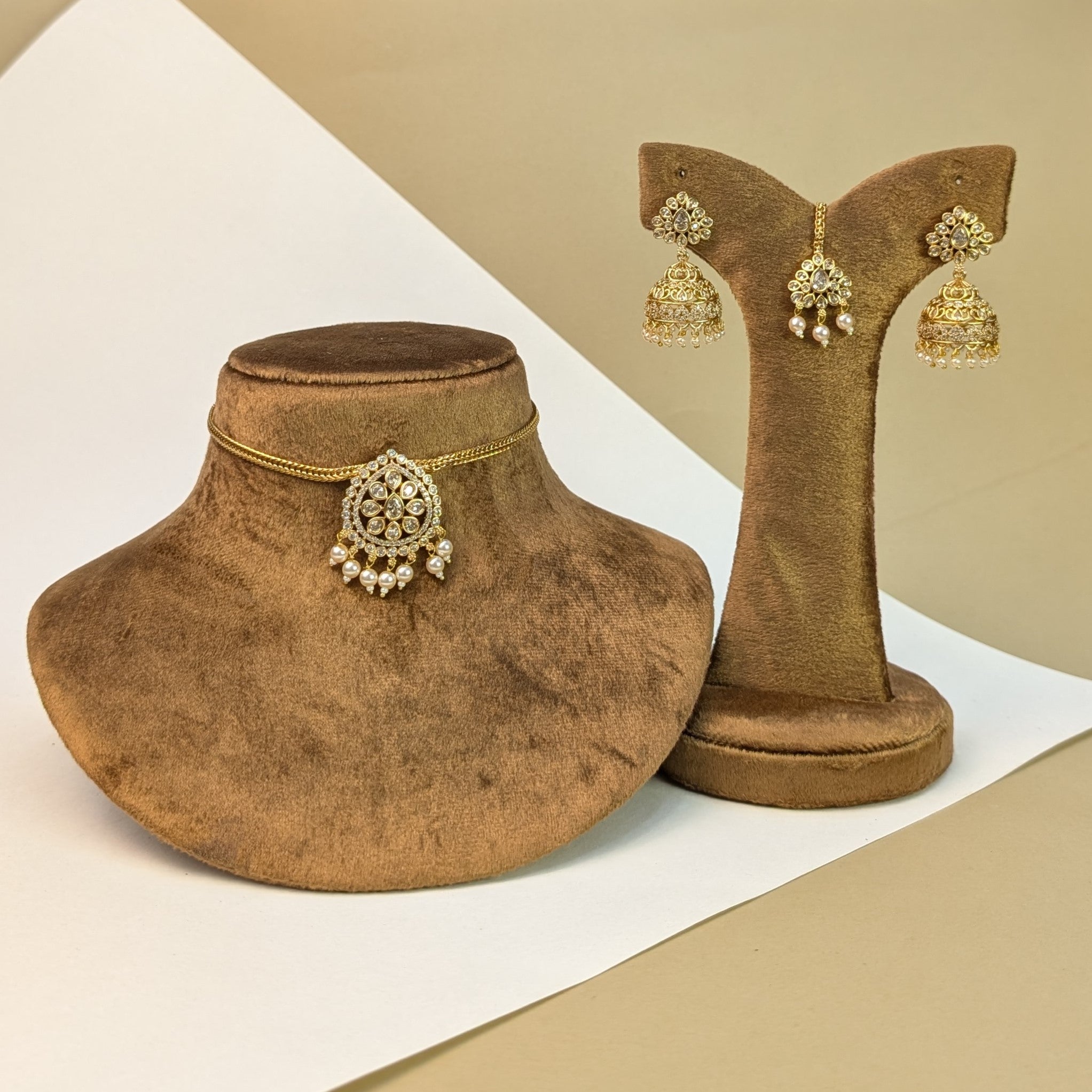 Mango Kemp South Indian Rajwadi Necklace Set