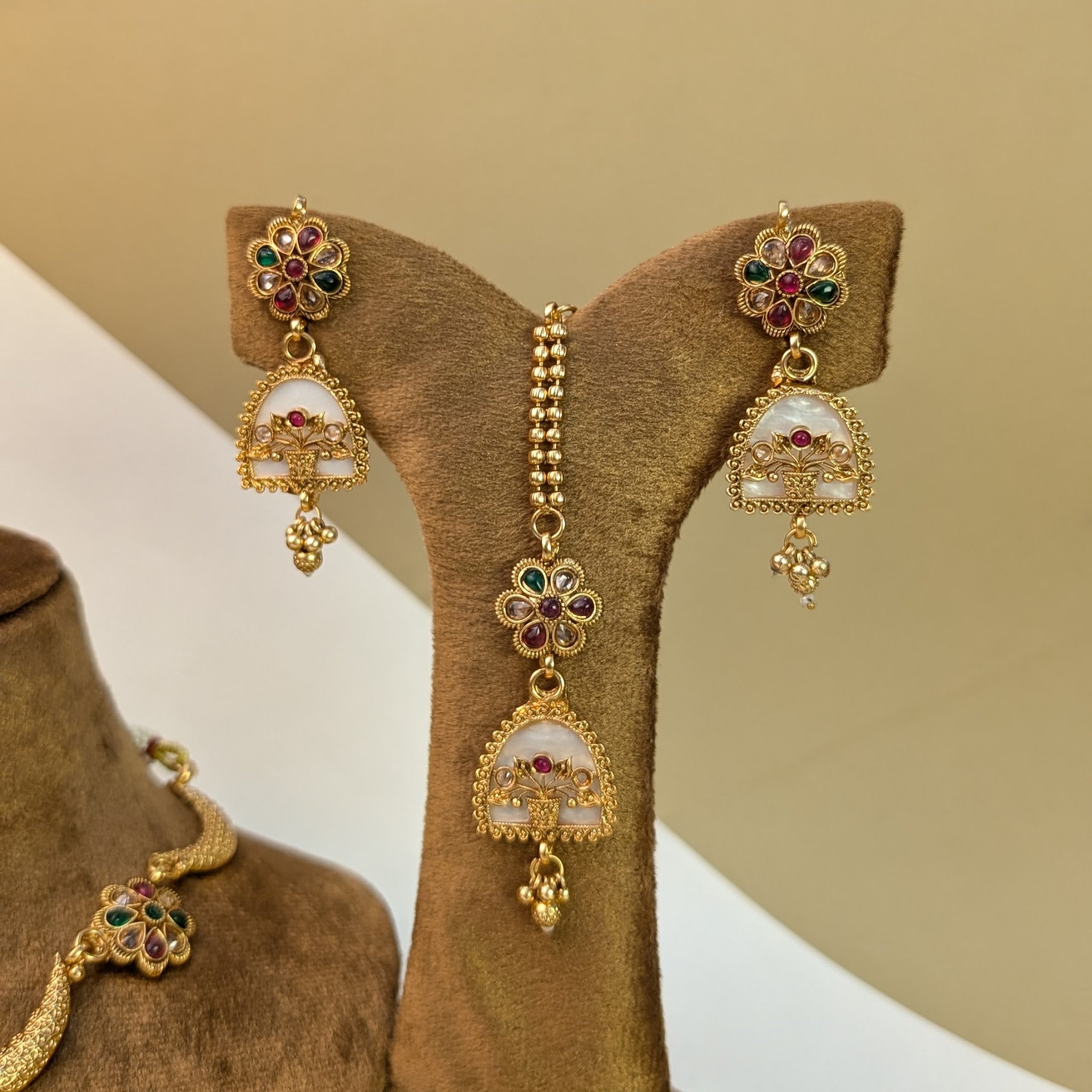 Traditional Bridal South Indian Rajwadi Necklace Set