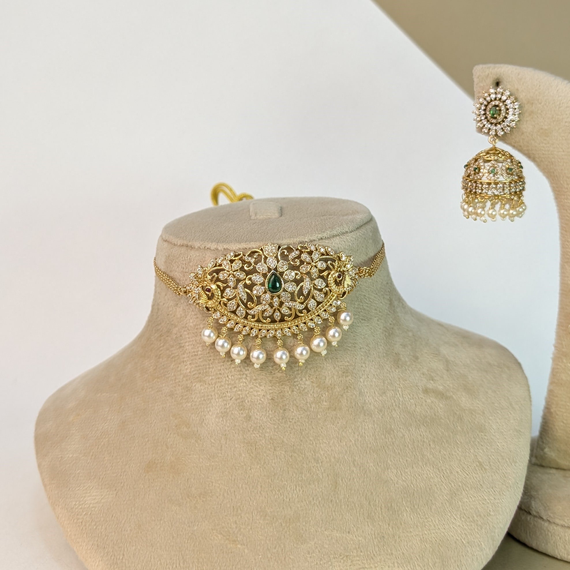 Yali Guardian South Rajwadi Necklace Set