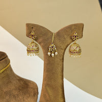 Matte Gold South Indian Rajwadi Necklace Set