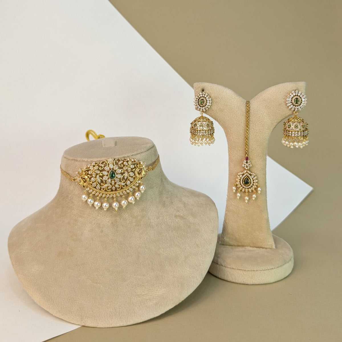 Yali Guardian South Rajwadi Necklace Set