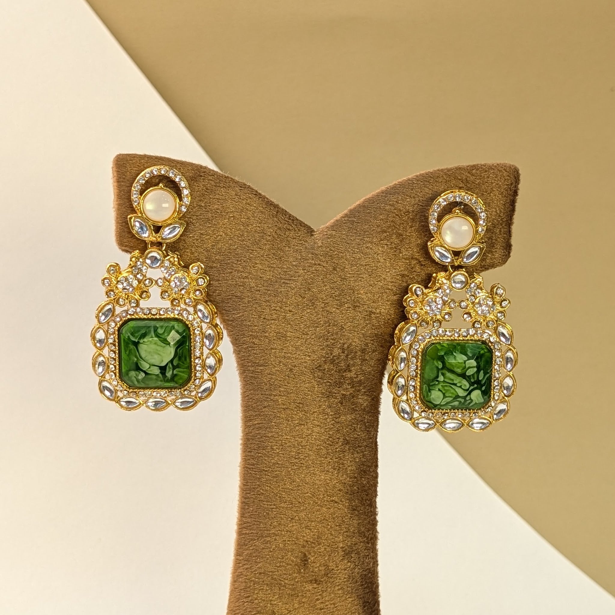 Floral Kundan Earrings