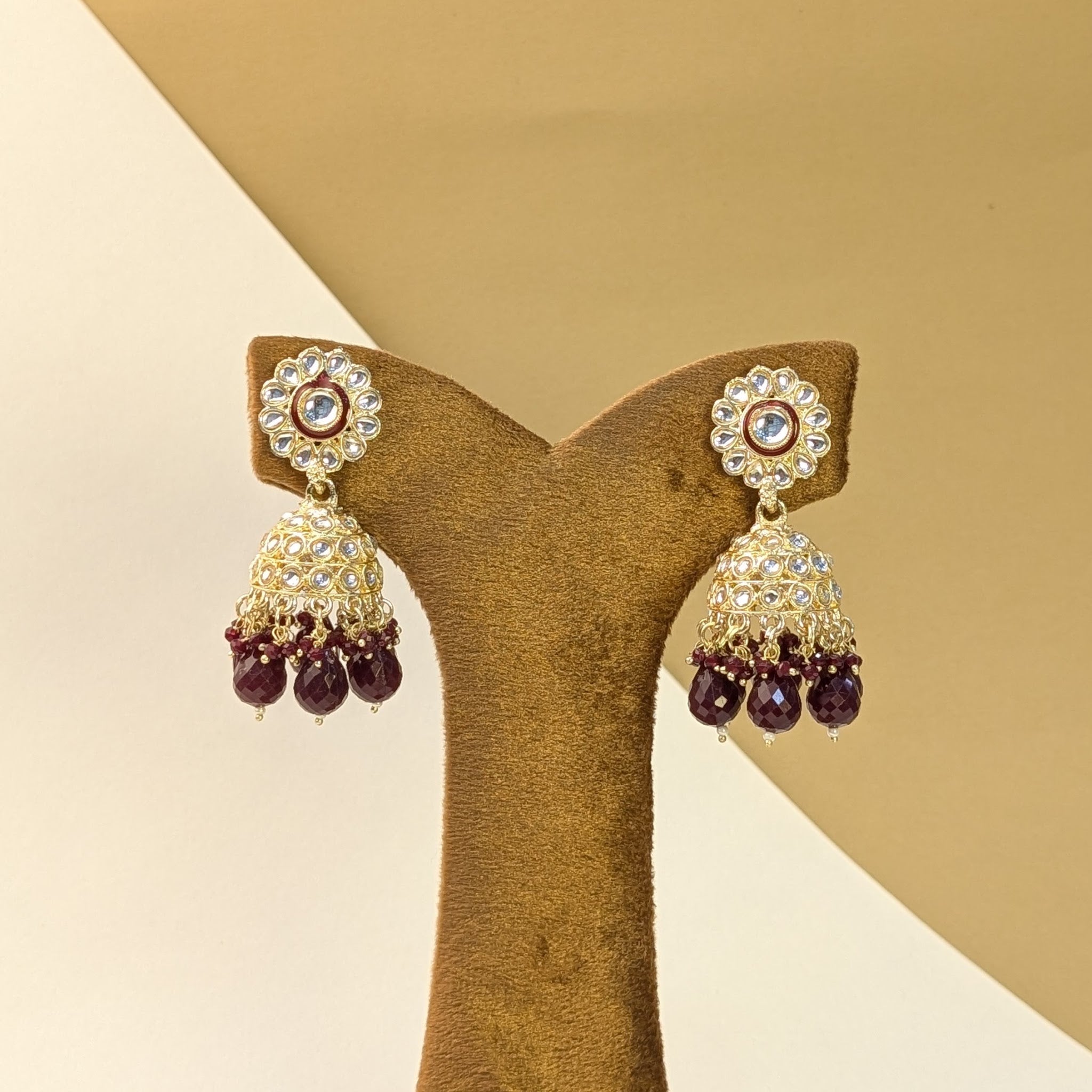 Antique Kundan Jhumkis