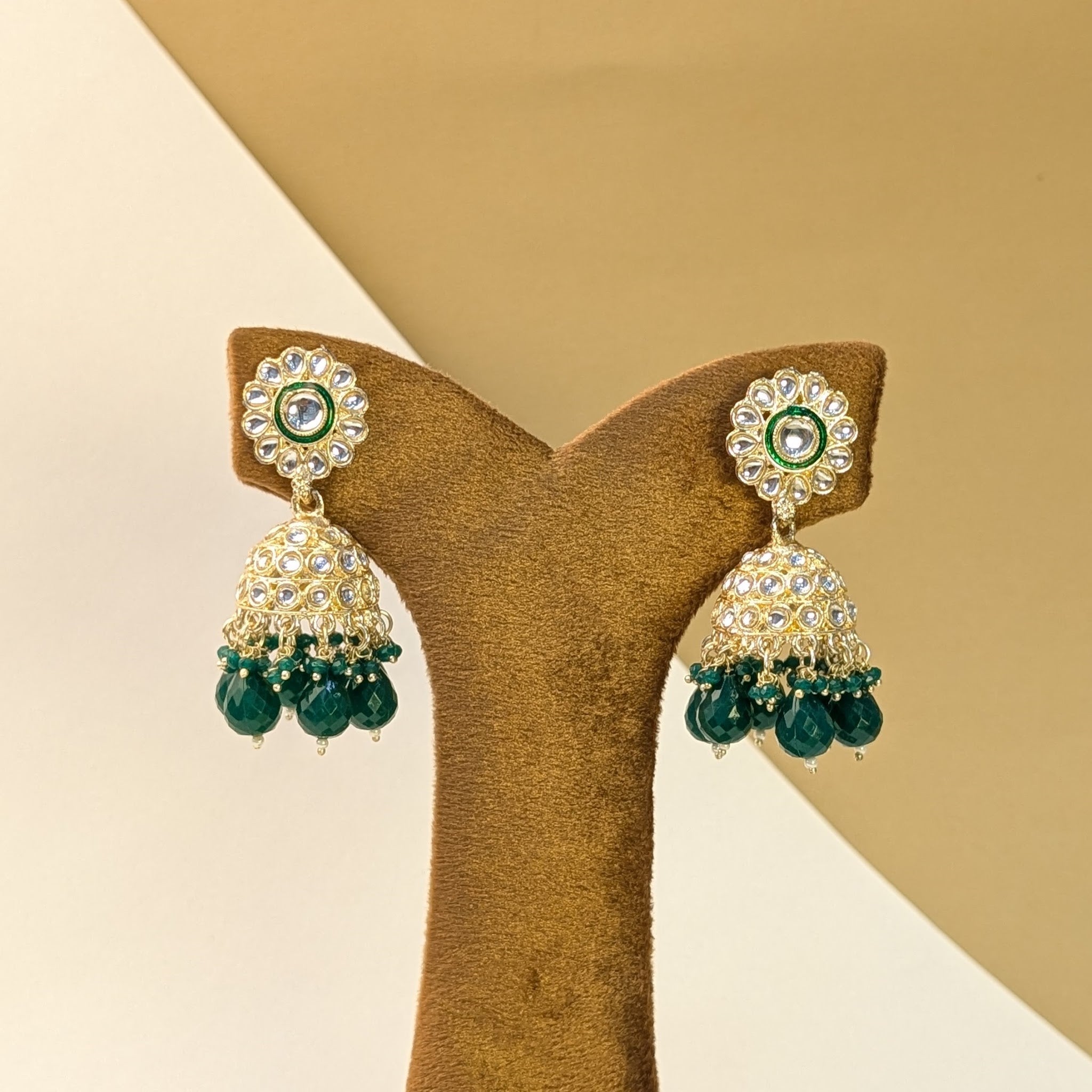 Chandbali Kundan Jhumkis