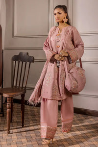 Safwa | Pink Sonata – 3PC Unstitched Suit (FV05) - Mmall