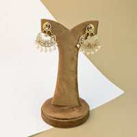 Zeenat Petal Stone Earrings