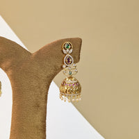 Ruby Darbar Stone Jhumkis