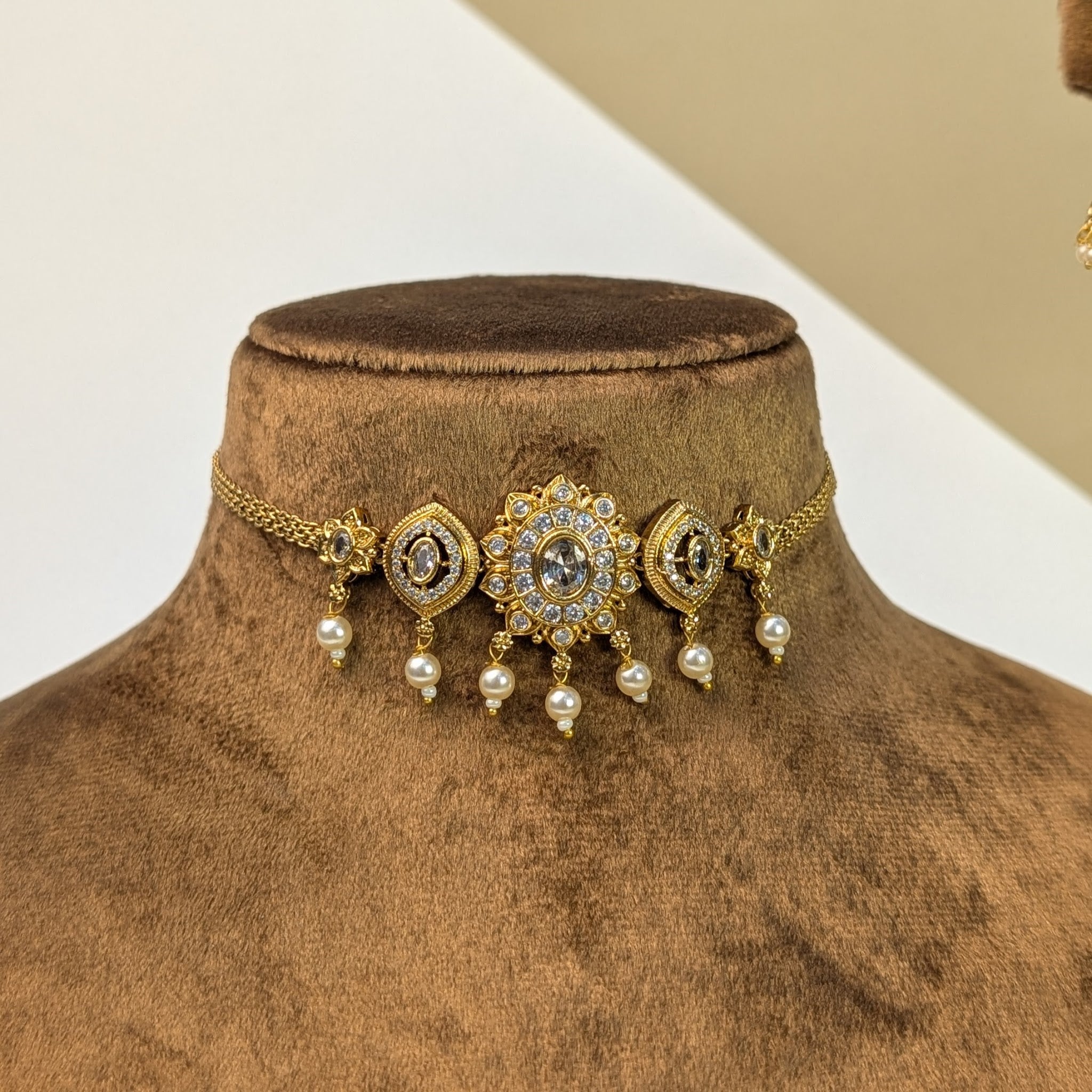 Long Haram South Indian Rajwadi Necklace Set