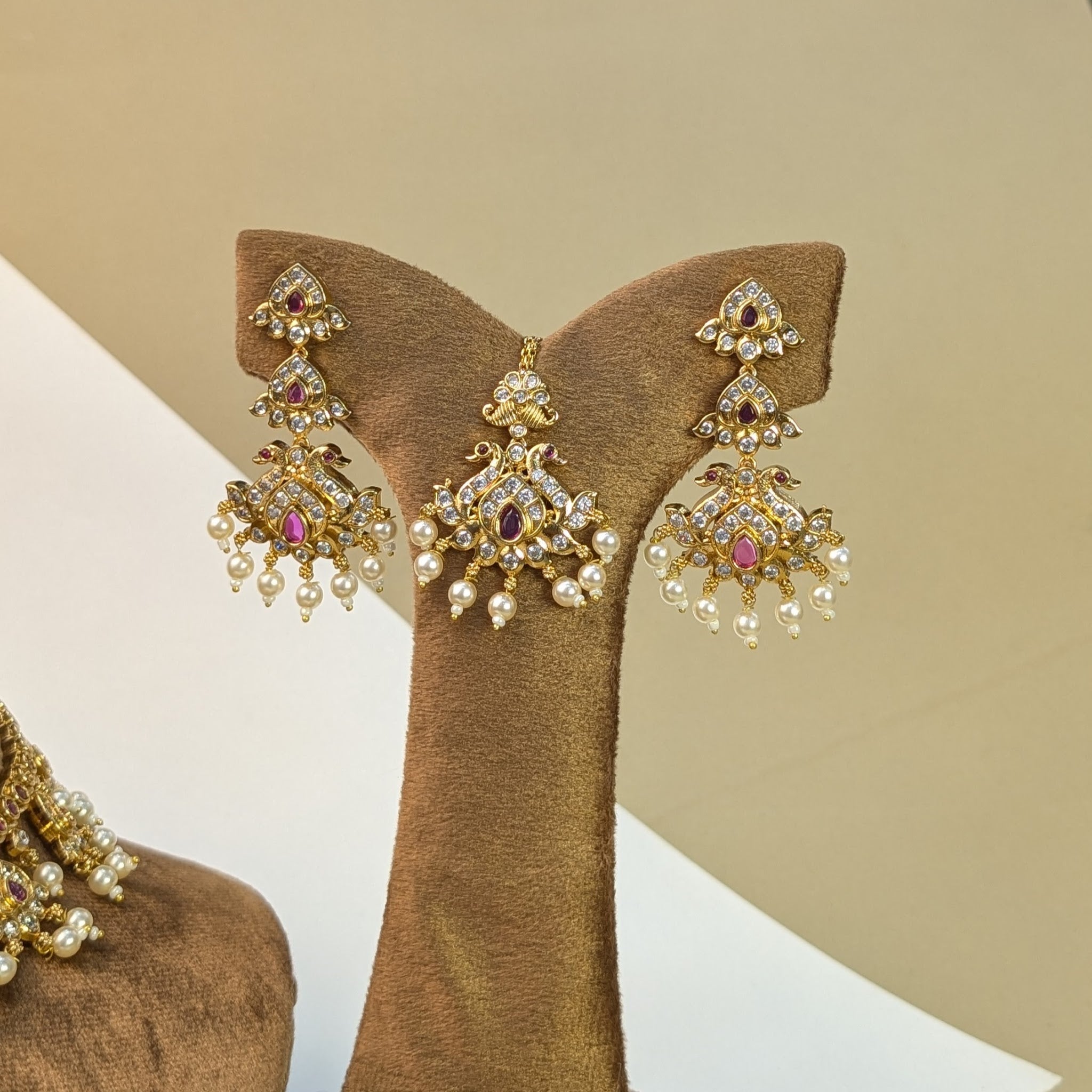 Antique Coin South Indian Rajwadi Necklace Set
