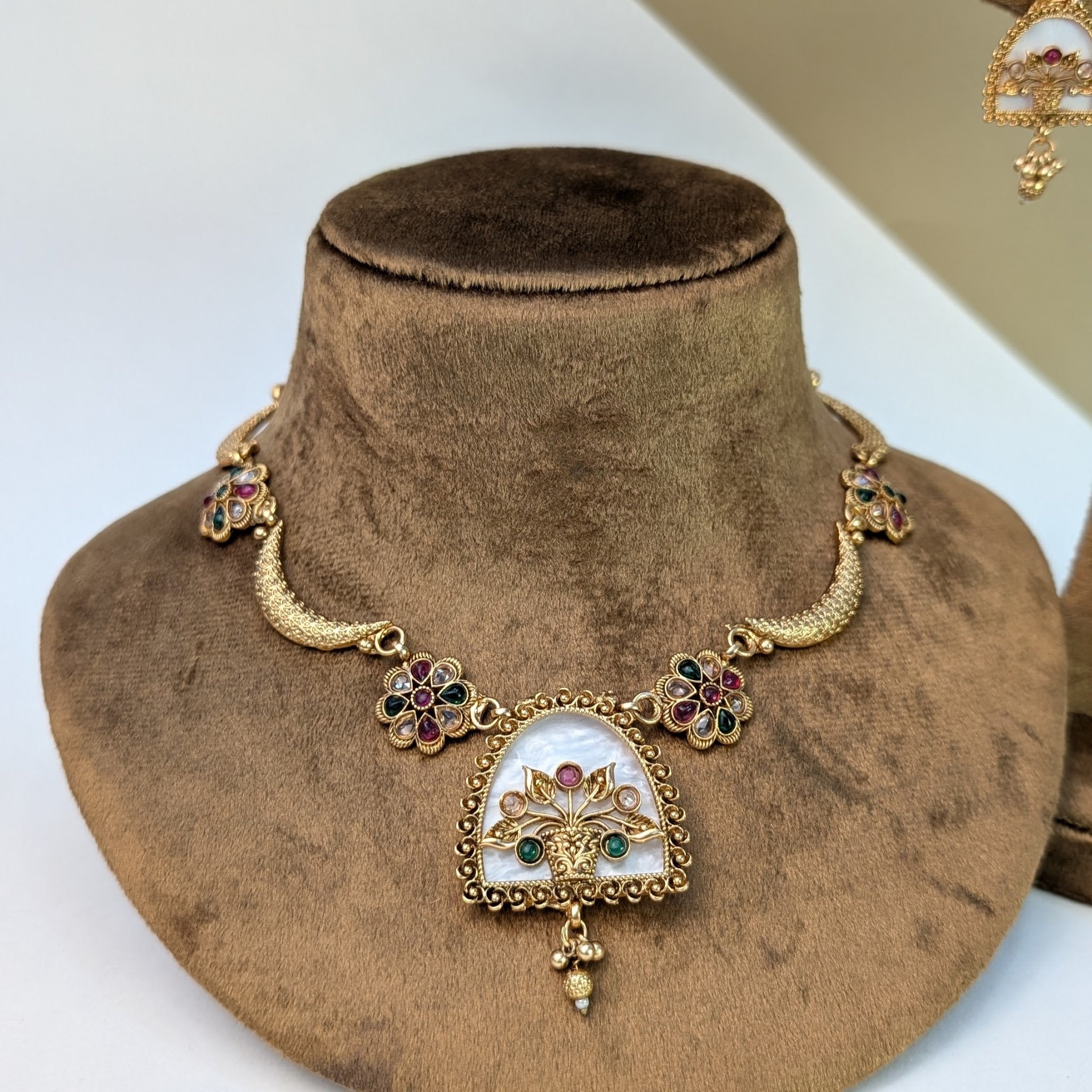Traditional Bridal South Indian Rajwadi Necklace Set