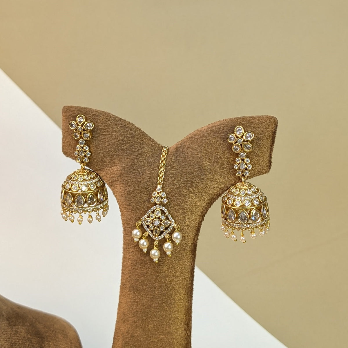 Guttapusalu Pearl South Indian Rajwadi Necklace Set