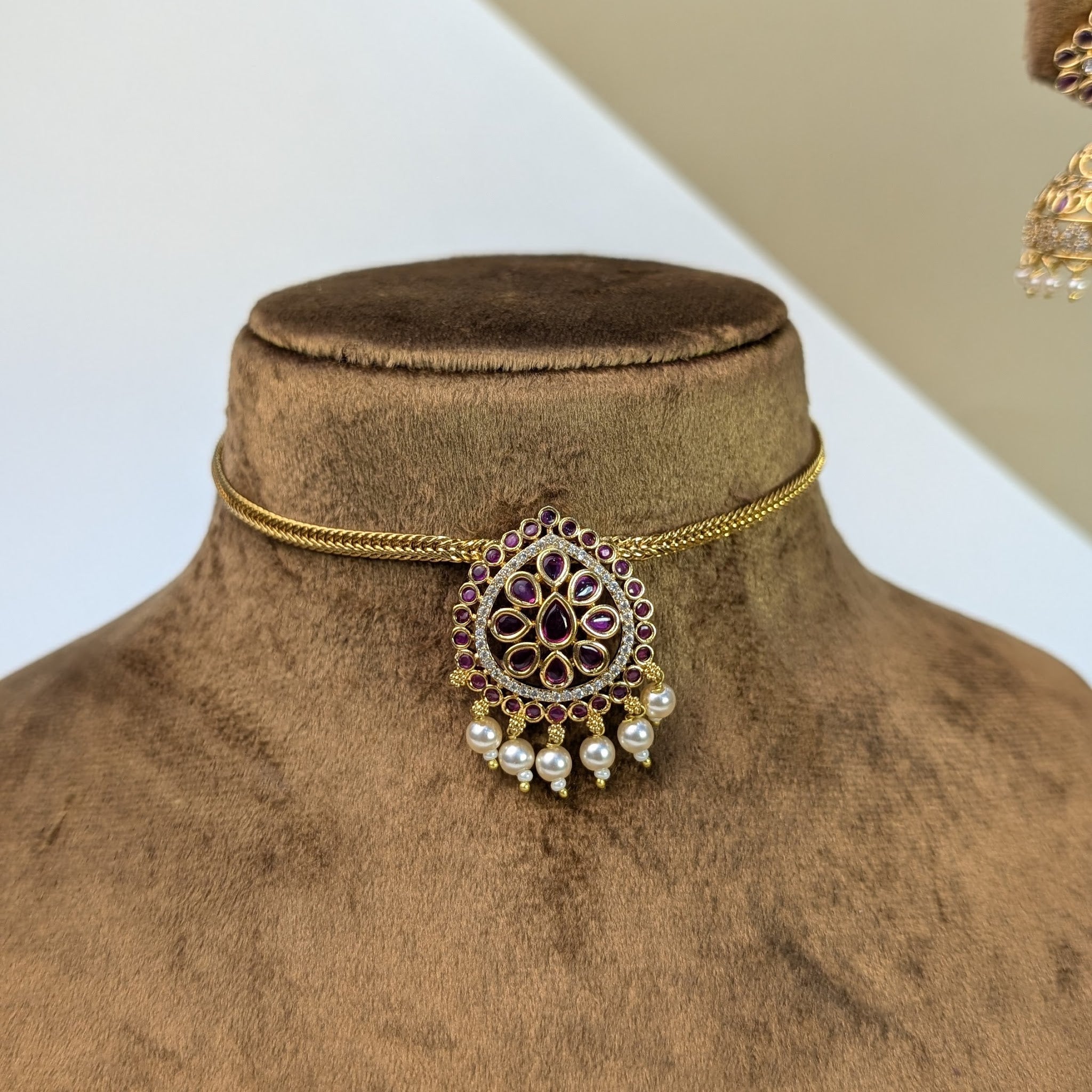 Mango Kemp South Indian Rajwadi Necklace Set