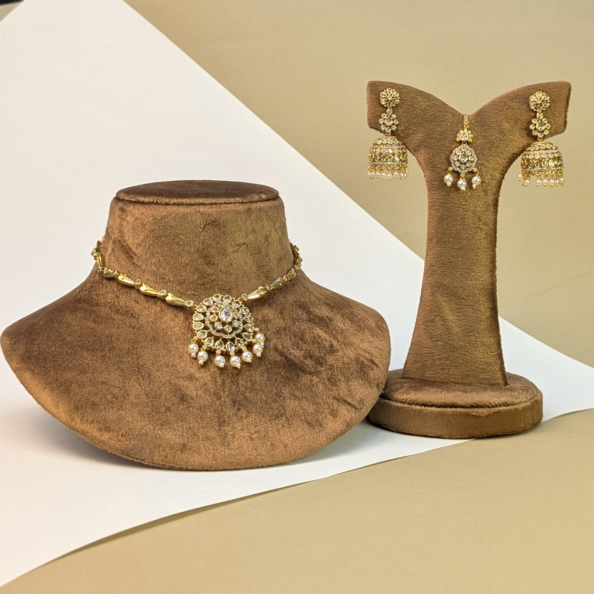 Nagas Temple South Indian Rajwadi Necklace Set