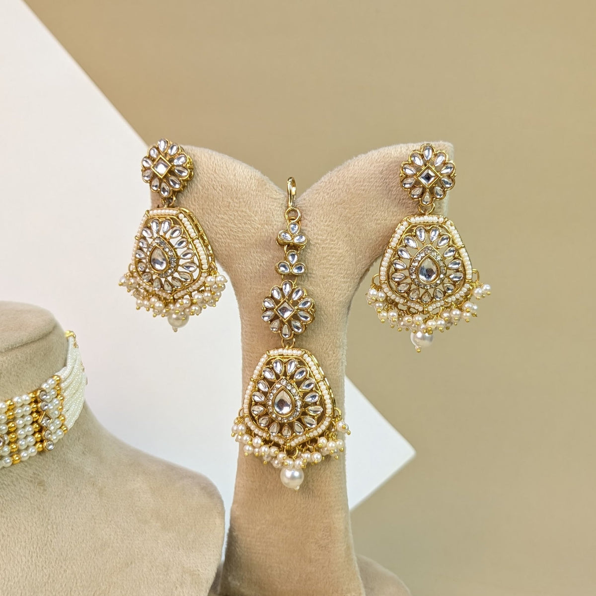 Polki Kundan Necklace Set