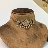 Lakshmi Temple South Indian Rajwadi Necklace Set