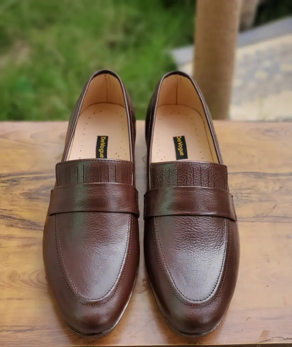 Soft Grain Premium Formal Leather Loafers - Mmall