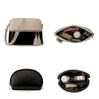 Grace Beige / Black women's crossbody bag in black by Bag X