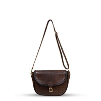 Imperial Crocodile Brown women's crossbody bag in brown by Bag X