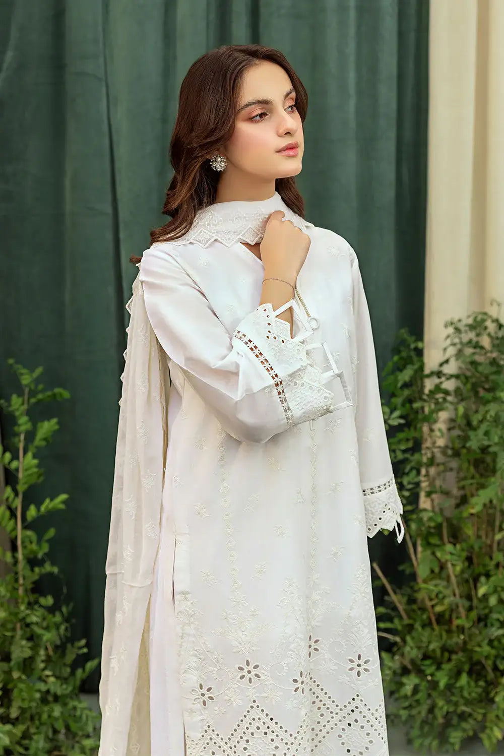 Safwa | Moonlit Veil - 3PC Unstitched Suit (ARK04) - Mmall