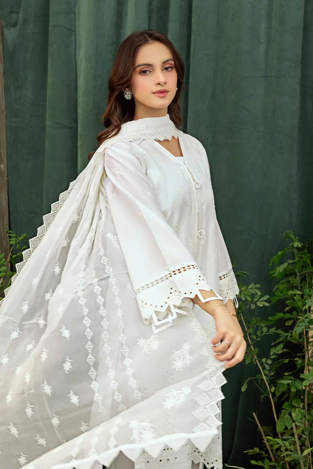 Safwa | Moonlit Veil - 3PC Unstitched Suit (ARK04) - Mmall