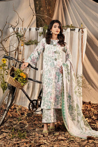 Safwa | Cream – 3PC Printed Lawn Ready to Wear (P000516) - Mmall