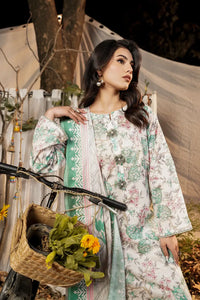 Safwa | Cream – 3PC Printed Lawn Ready to Wear (P000516) - Mmall